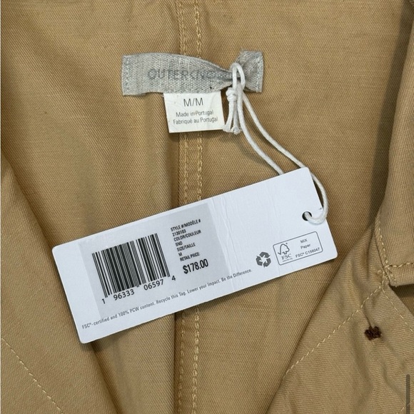 NEW Outerknown Utility Coveralls Cargo Linen Cotton in Sand Size Medium - Picture 6 of 10